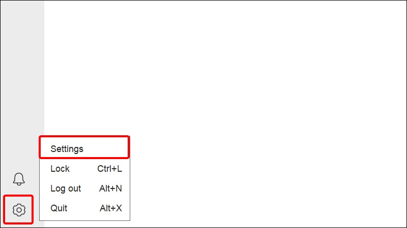 Nhấn vào biểu tượng Cài đặt và chọn Settings