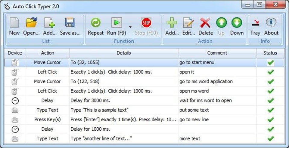 Phần mềm Auto Click Auto Click Typer
