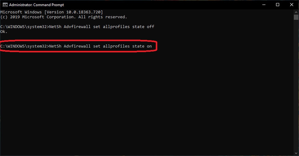 Tắt Tường lửa Win 10 - Ảnh 11 Cách tắt tường lửa Win 10 bằng Command Prompt (Ảnh 4)