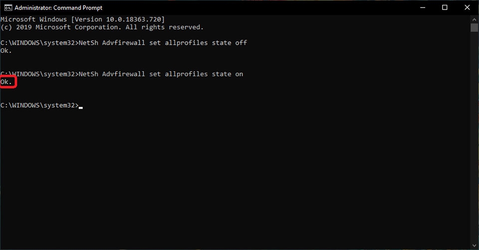 Tắt Tường lửa Win 10 - Ảnh 12 Cách tắt tường lửa Win 10 bằng Command Prompt (Ảnh 5)