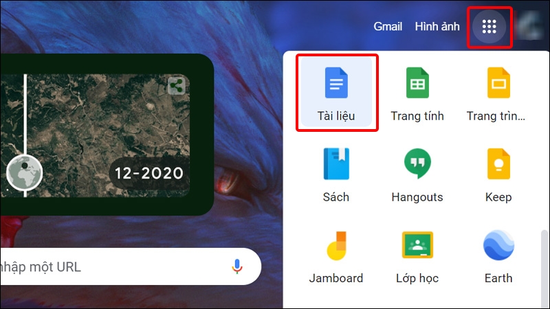 Nhấn vào Tài liệu