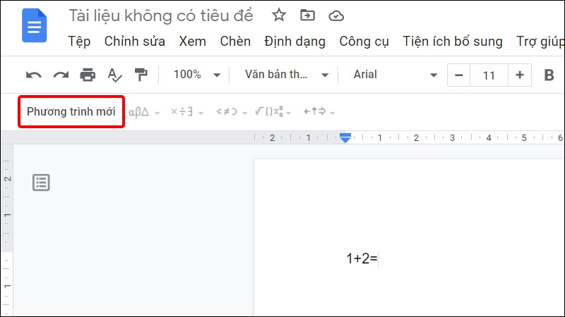 Chọn Phương trình mới