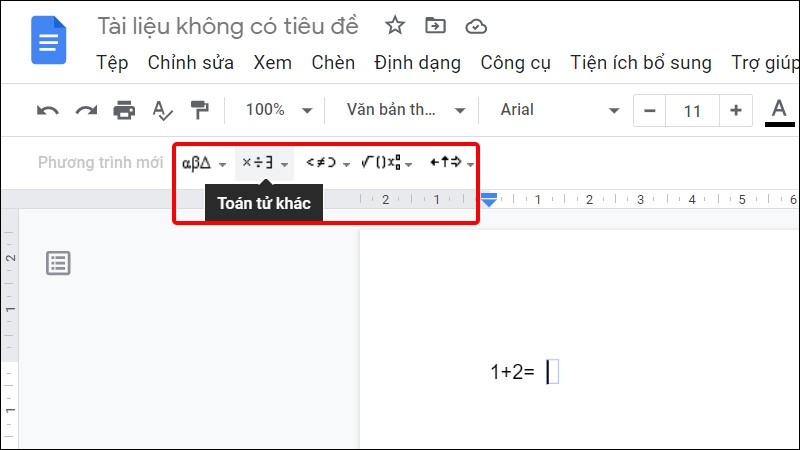 Các nhóm công thức được phép sử dụng