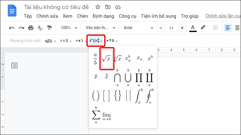 Lựa chọn công thức bạn muốn