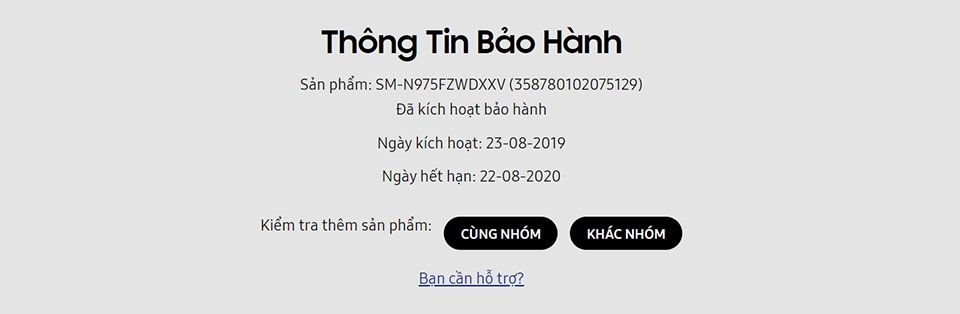kiểm tra bảo hành Samsung - Ảnh 08