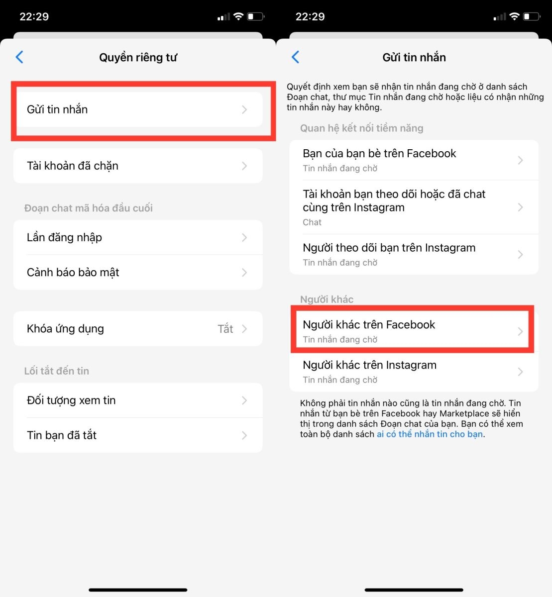 Cách chặn tin nhắn từ người lạ trên Facebook (2)