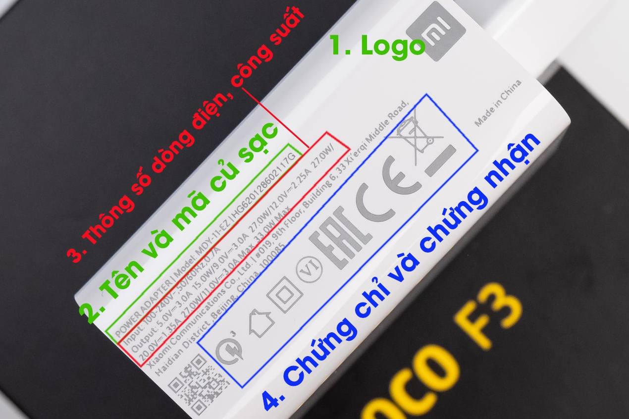 Ý nghĩa các ký hiệu trên cục sạc  1