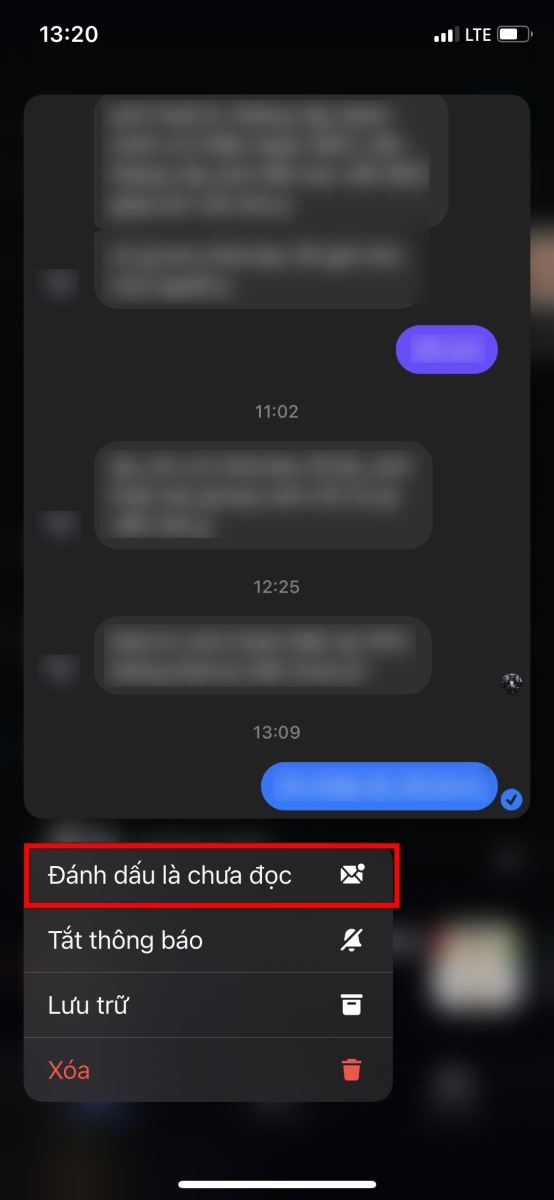 Cách đánh dấu chưa đọc tin nhắn trên Messenger (2)