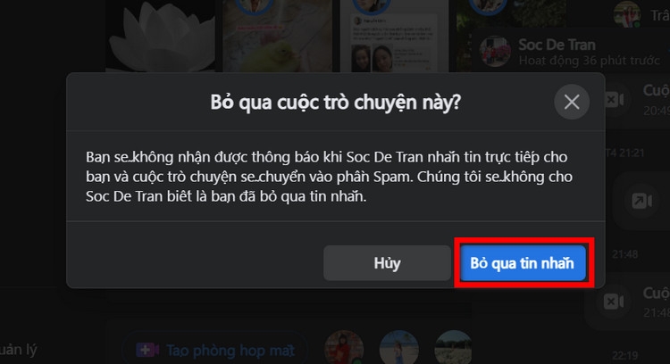 Cách bỏ qua tin nhắn trên Messenger (6)