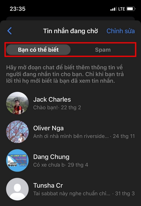 Cách nhận tin nhắn từ người lạ trên Facebook (3)