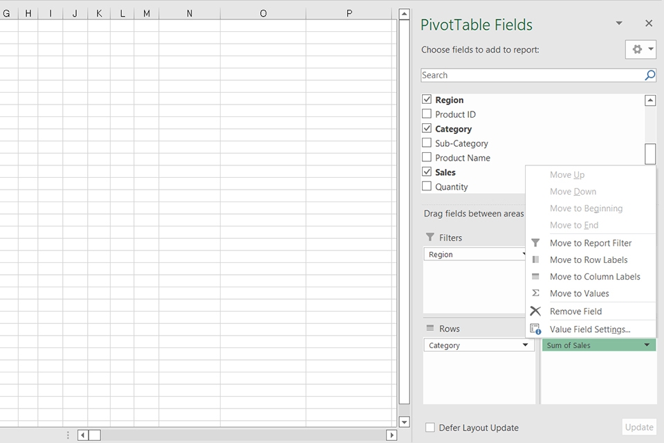cách sử dụng Pivot Table - Bước 6.1