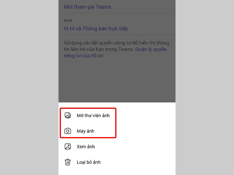 Chọn Vị trí lưu hình ảnh của bạn