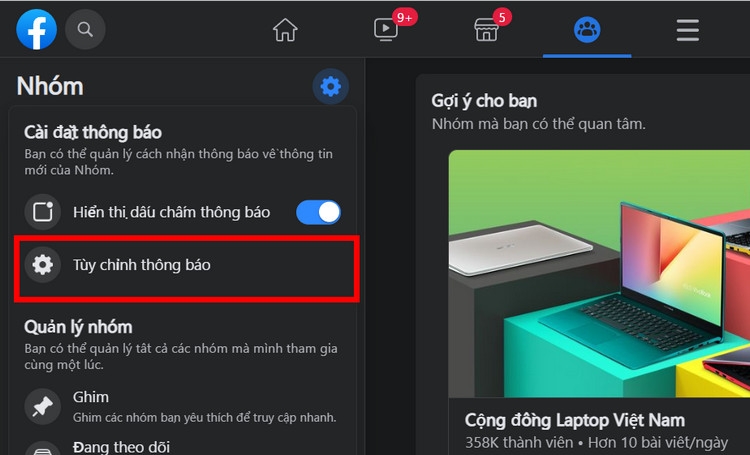 Mẹo tắt thông báo nhóm Facebook trên điện thoại và máy tính (3)