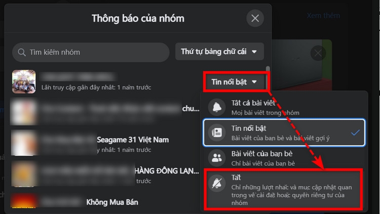 Mẹo tắt thông báo nhóm Facebook trên điện thoại và máy tính (4)