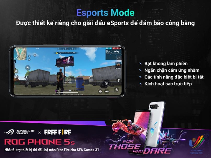 Tại sao Free Fire chọn ROG Phone 5s 5G là thiết bị thi đấu tại SEA Games 31? 5