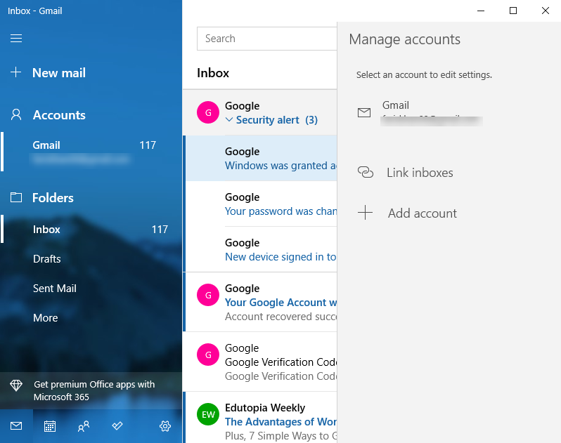 Cách thêm hoặc xóa tài khoản Gmail khỏi ứng dụng Mail trên Windows 11 (6)
