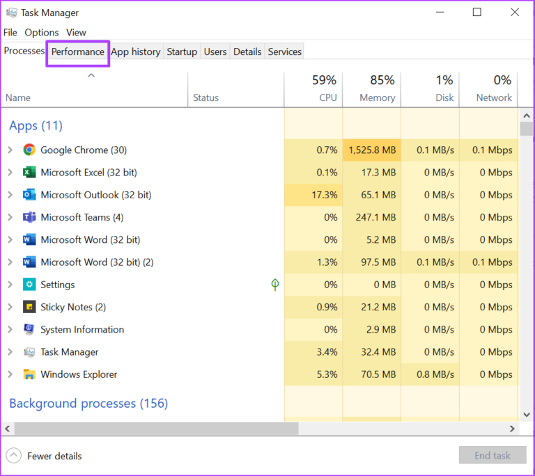 Kiểm tra dung lượng RAM - Task Manager 3