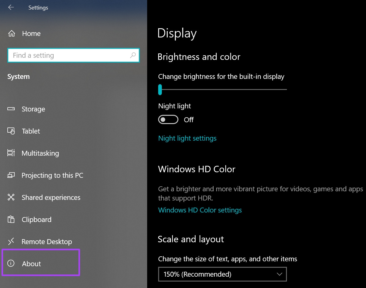 Kiểm tra dung lượng RAM - Setting