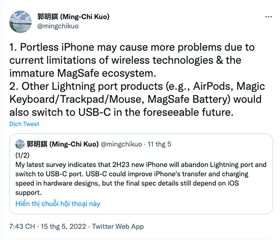 AirPods, MagSafe Battery Pack và các phụ kiện Apple khác sẽ chuyển sang USB-C