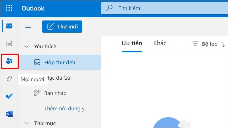 Nhấn vào Mọi người