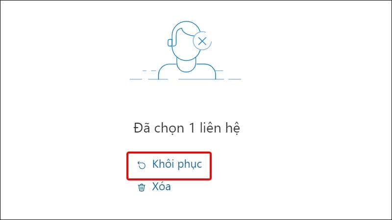 Nhấn Khôi phục để hoàn tất cài đặt