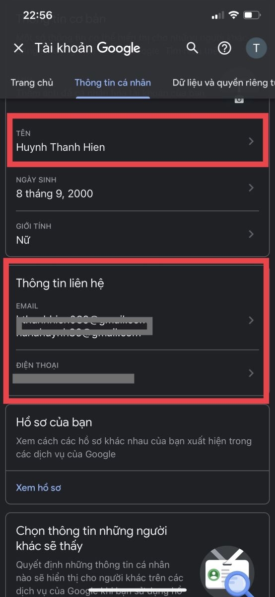 Cách thay đổi ngày tháng năm sinh trên Gmail 4