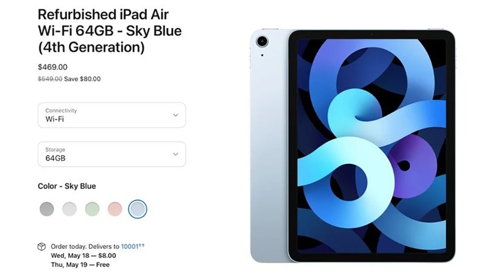 Apple hiện đã bán iPad Air 4 refurbished với giá rẻ hơn