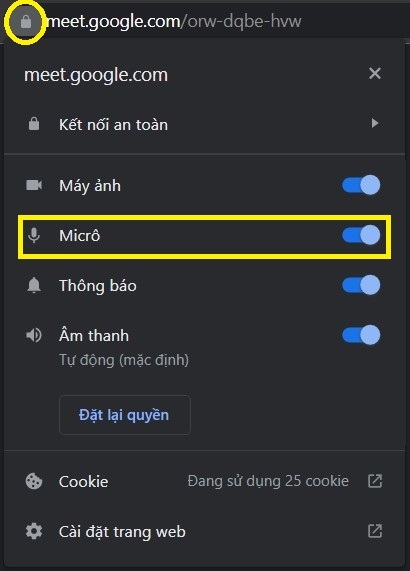 google meet không nhận mic 3 google meet không nhận mic 3