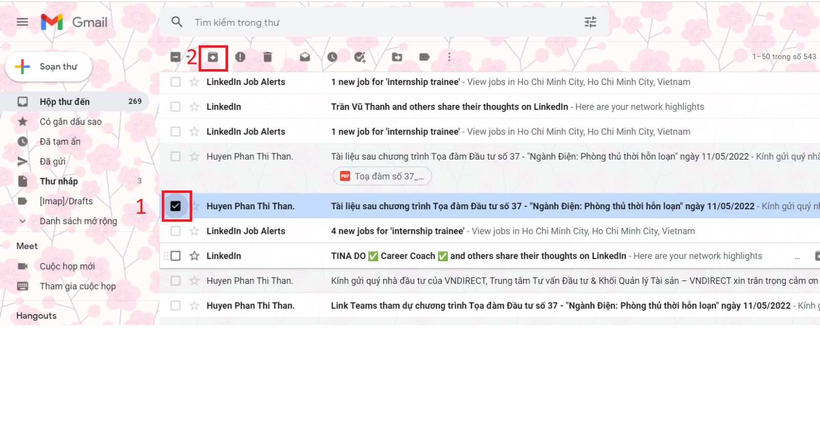 Mách bạn cách tìm thư trong mục lưu trữ Gmail 1