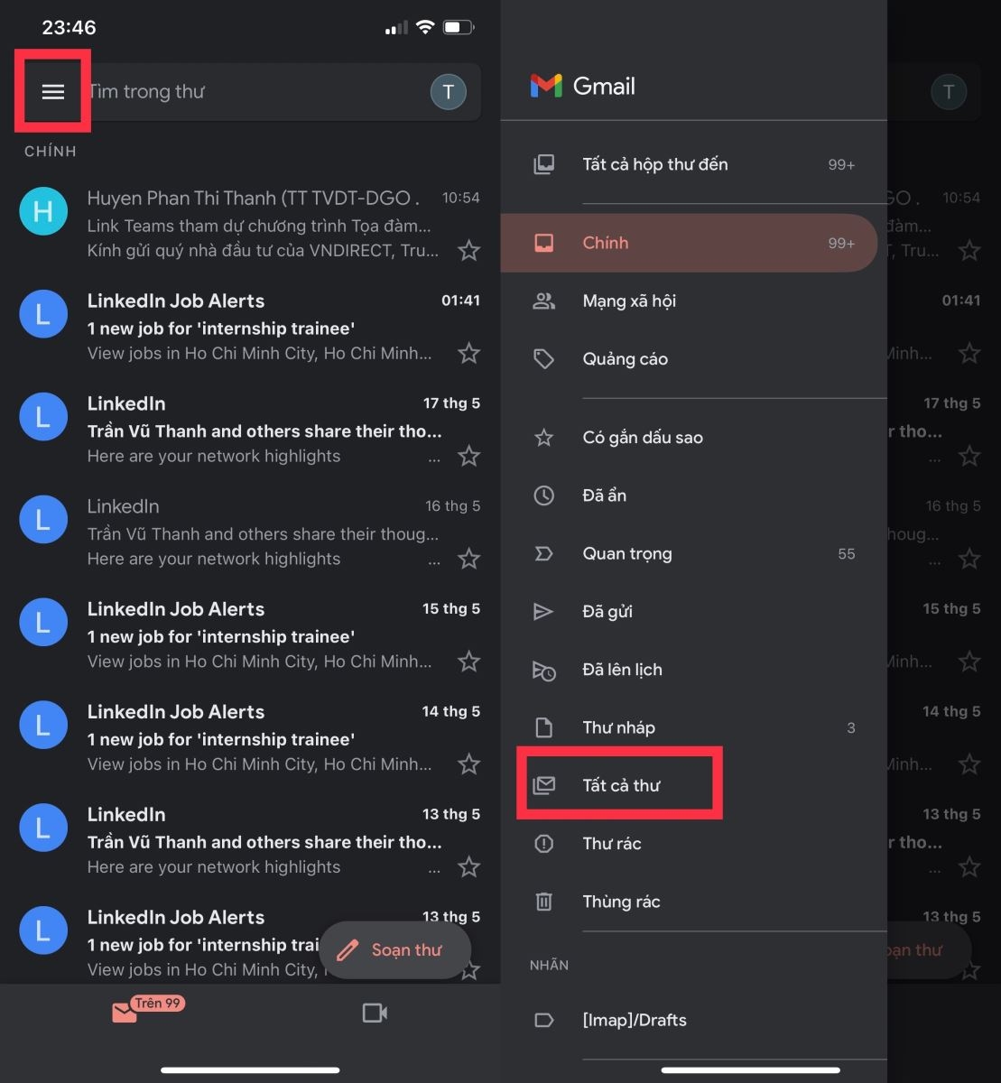 Tìm thư trong lưu trữ Gmail trên máy tính 6