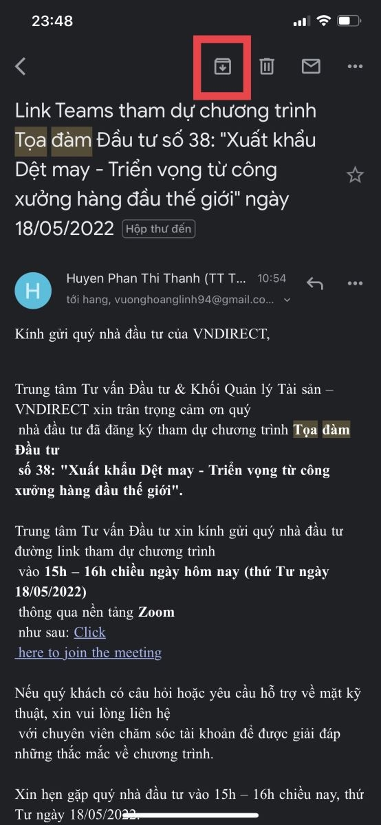 Tìm thư trong lưu trữ Gmail trên máy tính 8