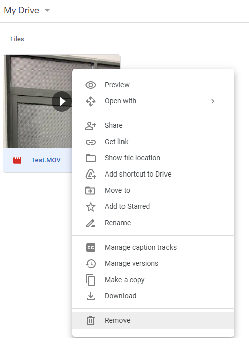 Xóa lịch sử Google Drive