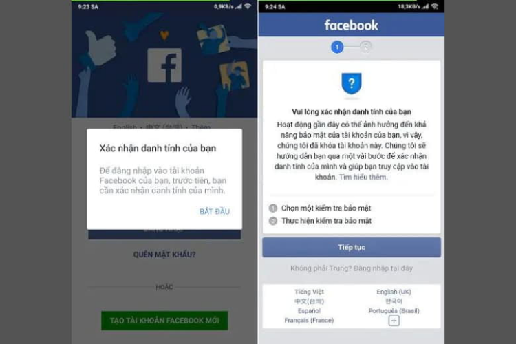 Cách xác thực tài khoản Facebook qua SMS