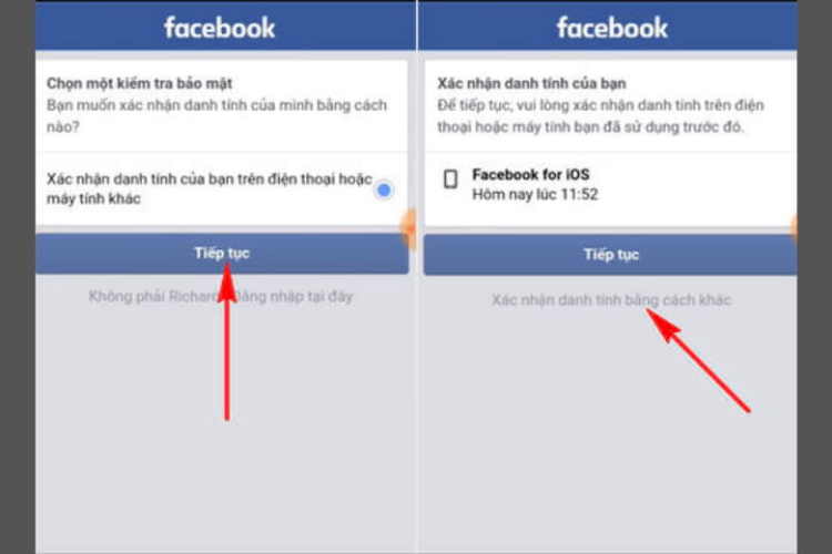 Xác thực danh tính Facebook thông qua thiết bị đã đăng nhập