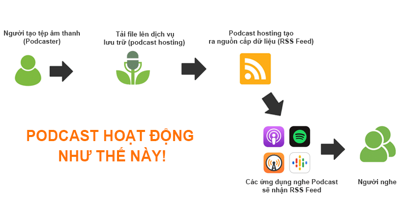 Cách Podcast hoạt động chi tiết