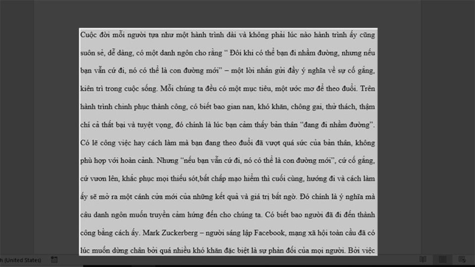 Bôi đen đoạn văn bản cần in