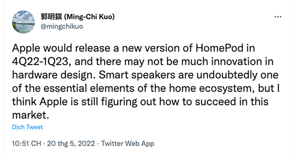 Apple sẽ ra mắt HomePod mới vào cuối năm nay hoặc đầu năm sau