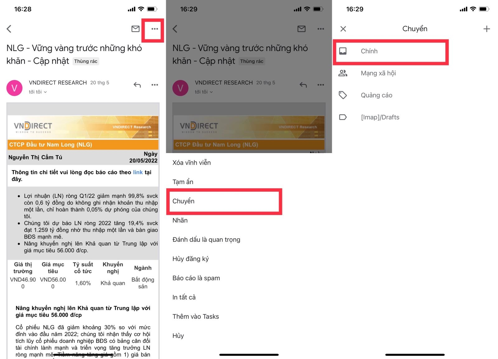Thùng rác trong Gmail nằm ở đâu 9