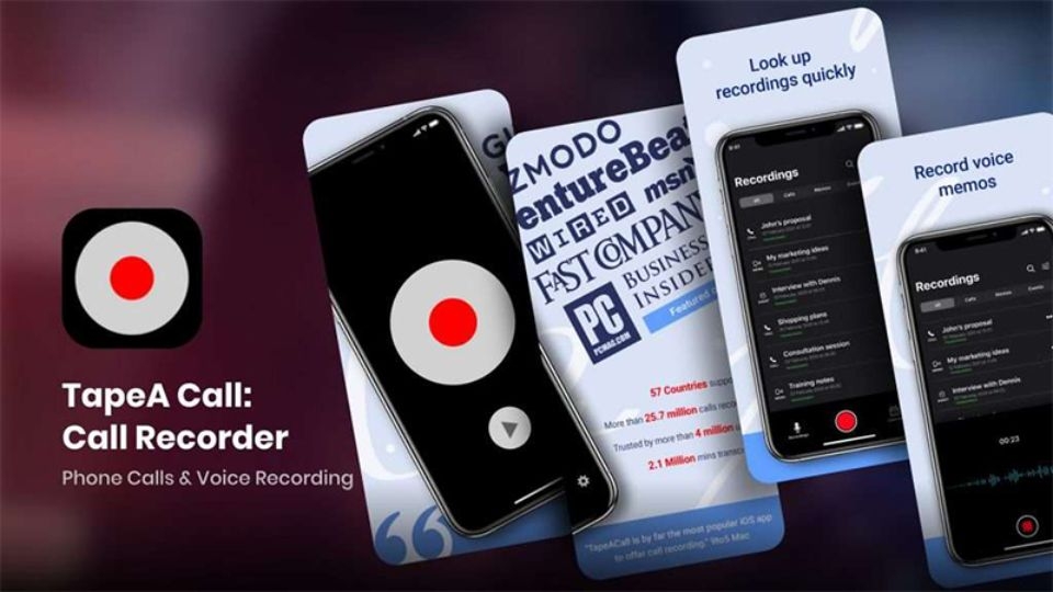 Call Recorder là ứng dụng ghi âm cuộc gọi phổ biến nhất trên hệ iOS