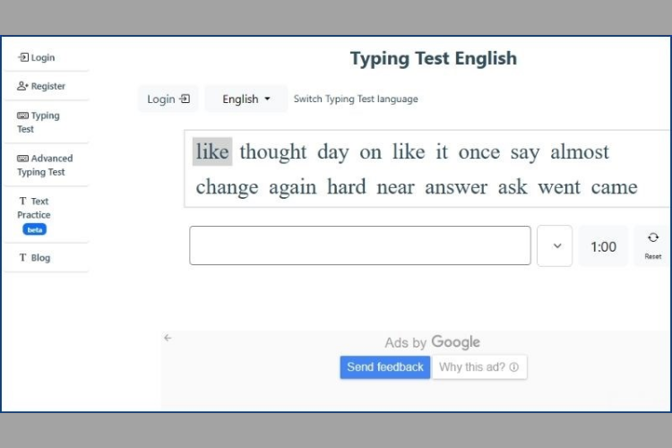 Fastfingers - Nền tảng kiểm tra tốc độ đánh máy nhanh chóng