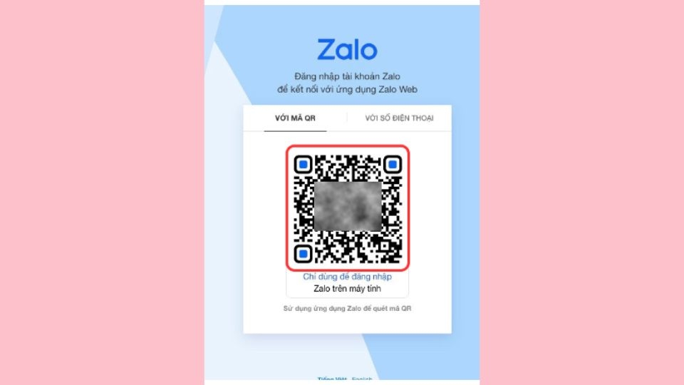 Chọn mục Với mã QR