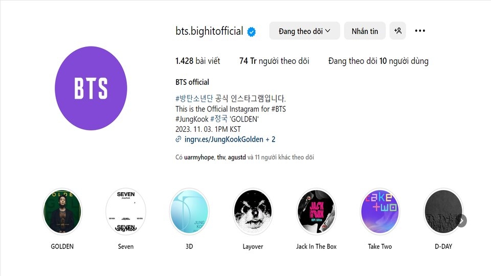Tên instagram hay bằng Tiếng Hàn