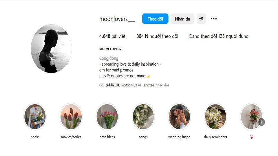 Tên instagram hay bằng Tiếng Anh