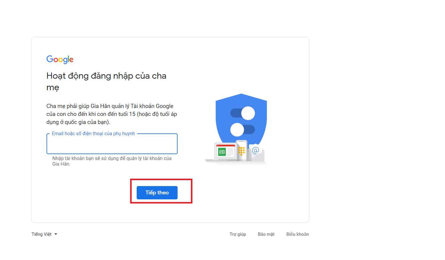 Cách tạo Gmail cho học sinh 5