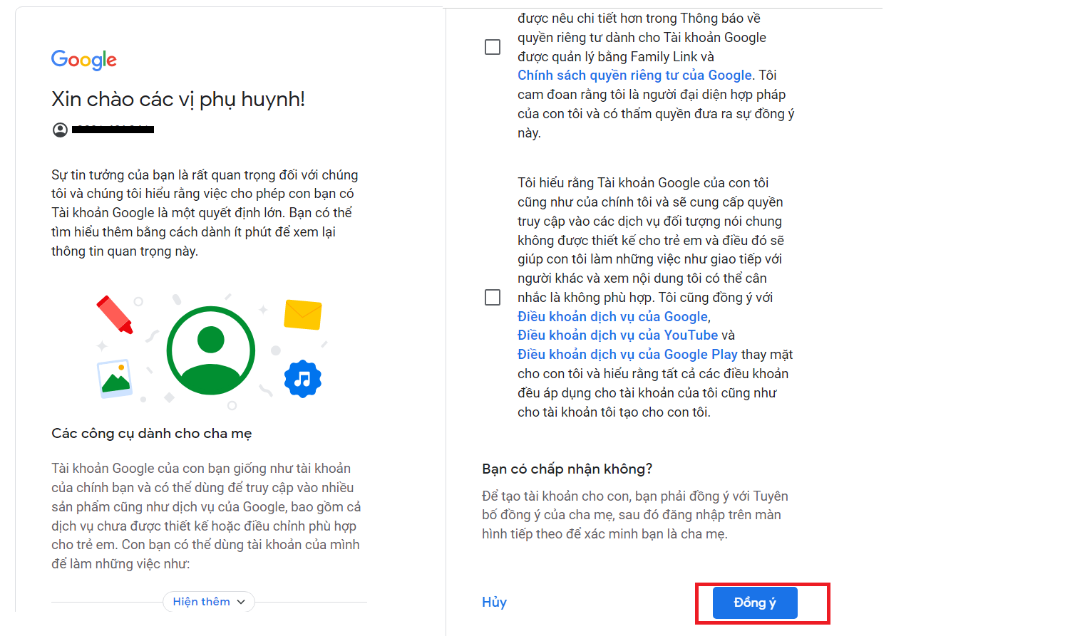 Cách tạo Gmail cho học sinh 6