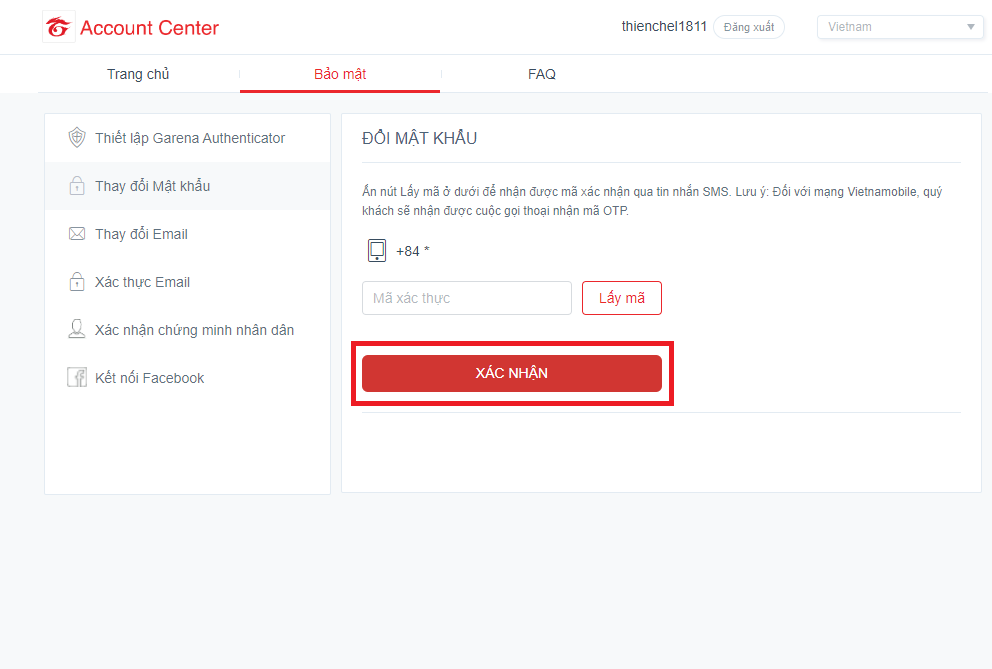 Hướng dẫn bạn cách thay đổi Gmail cho Garena 5