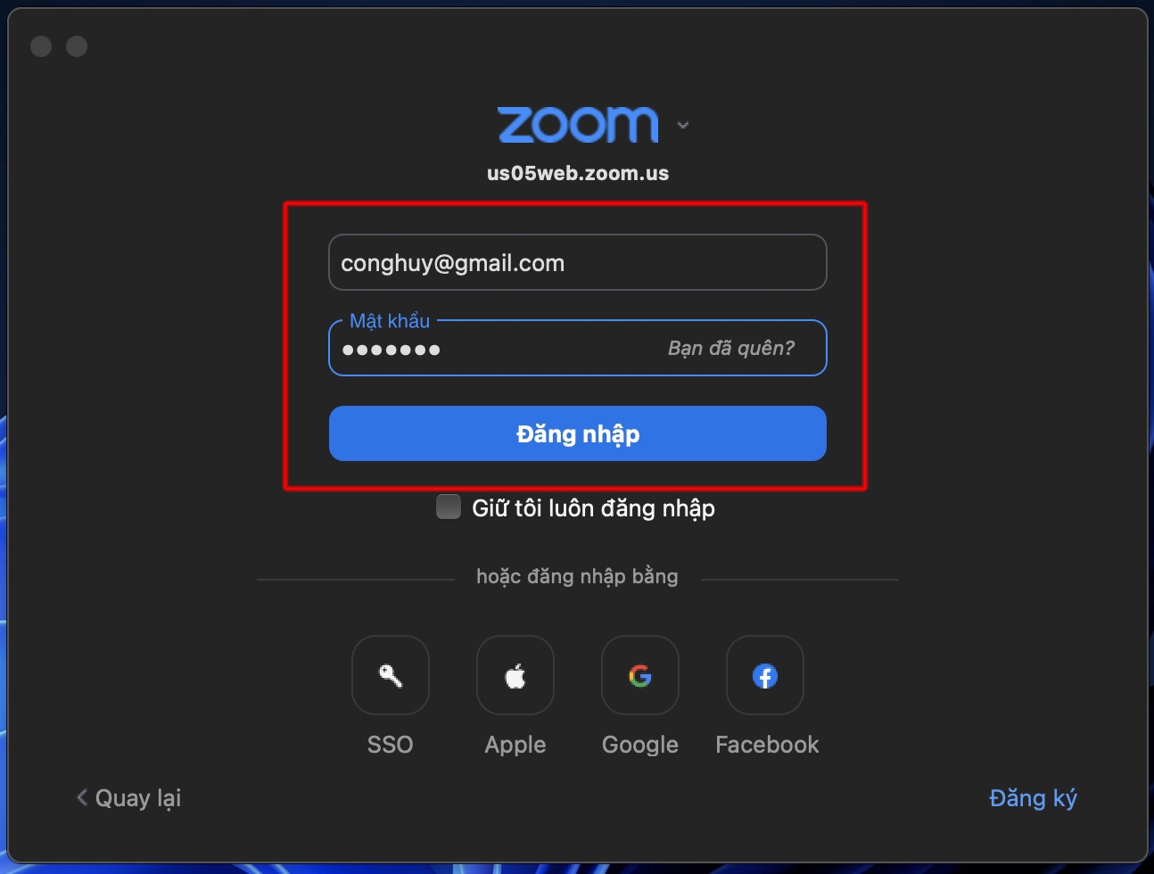 Chia sẻ màn hình Zoom trên Archos