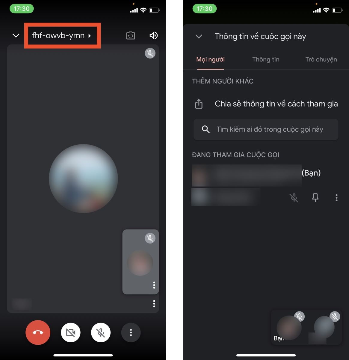 cách thay đổi bố cục google meet trên điện thoại 2