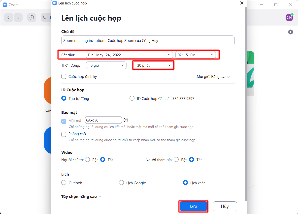 Cách tạo Zoom không giới hạn thời gian 40 phút 5