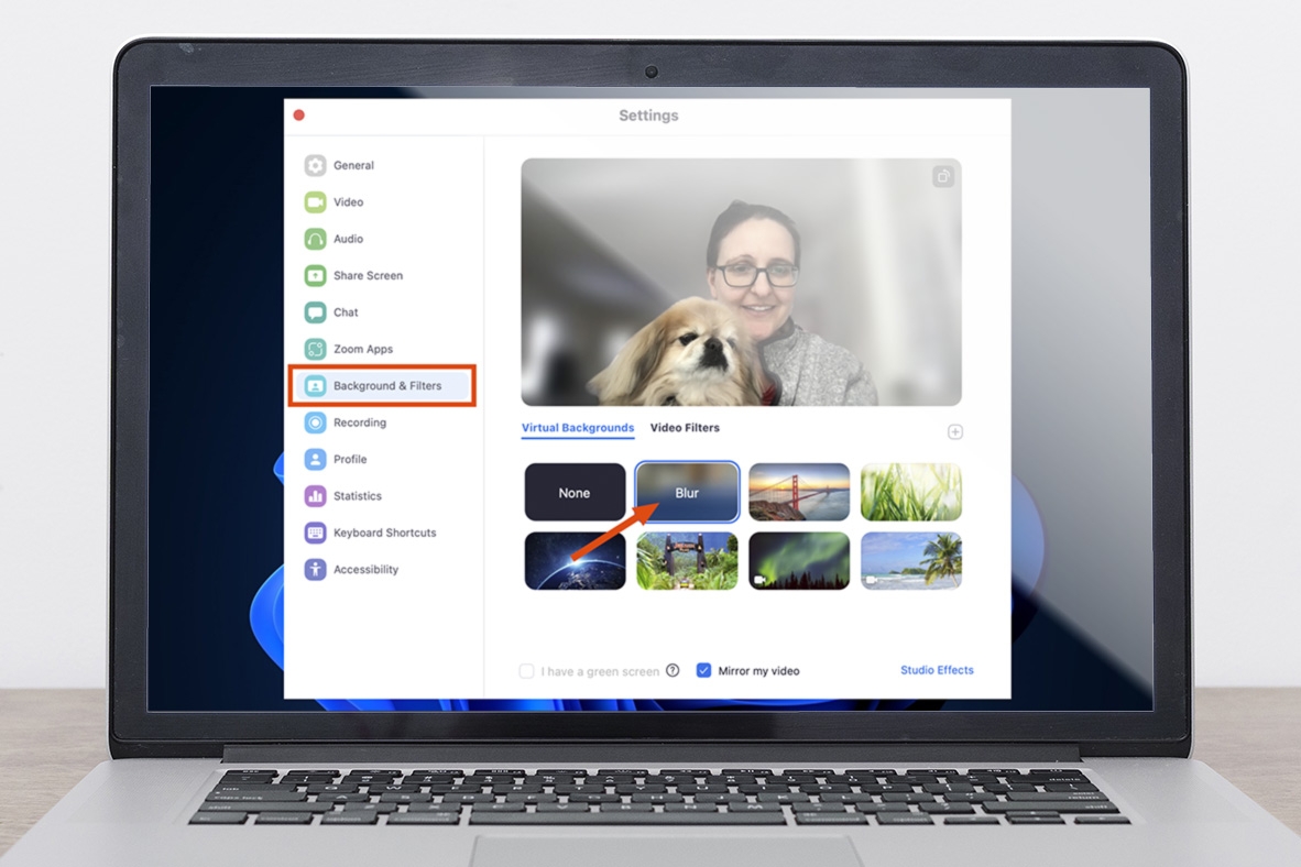 Cách làm mờ background trong Zoom 1 Cách làm mờ background trong Zoom 1